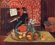 Henri Matisse Woman playing the piano and still life oil painting artist